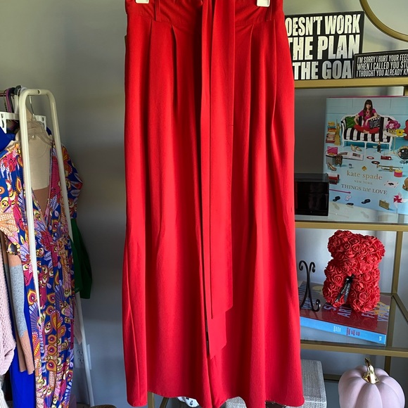 Flying Tomato Pants - Flying Tomato wide leg high waisted red pants